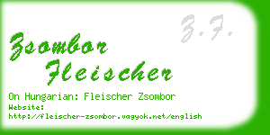 zsombor fleischer business card